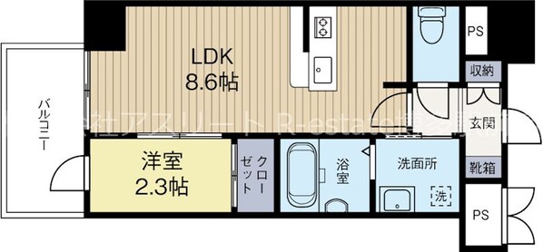 大濠公園駅 徒歩8分 5階の物件間取画像